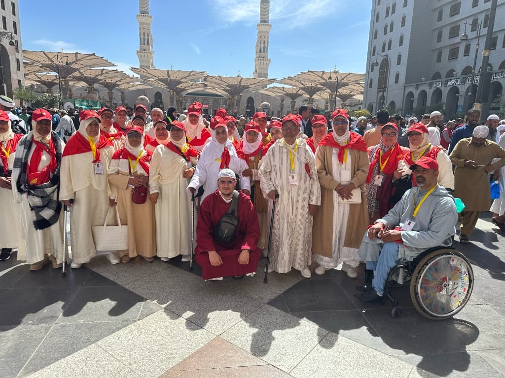 Yassine Fallahi accompanied with Umrah Pilgrims in Medina